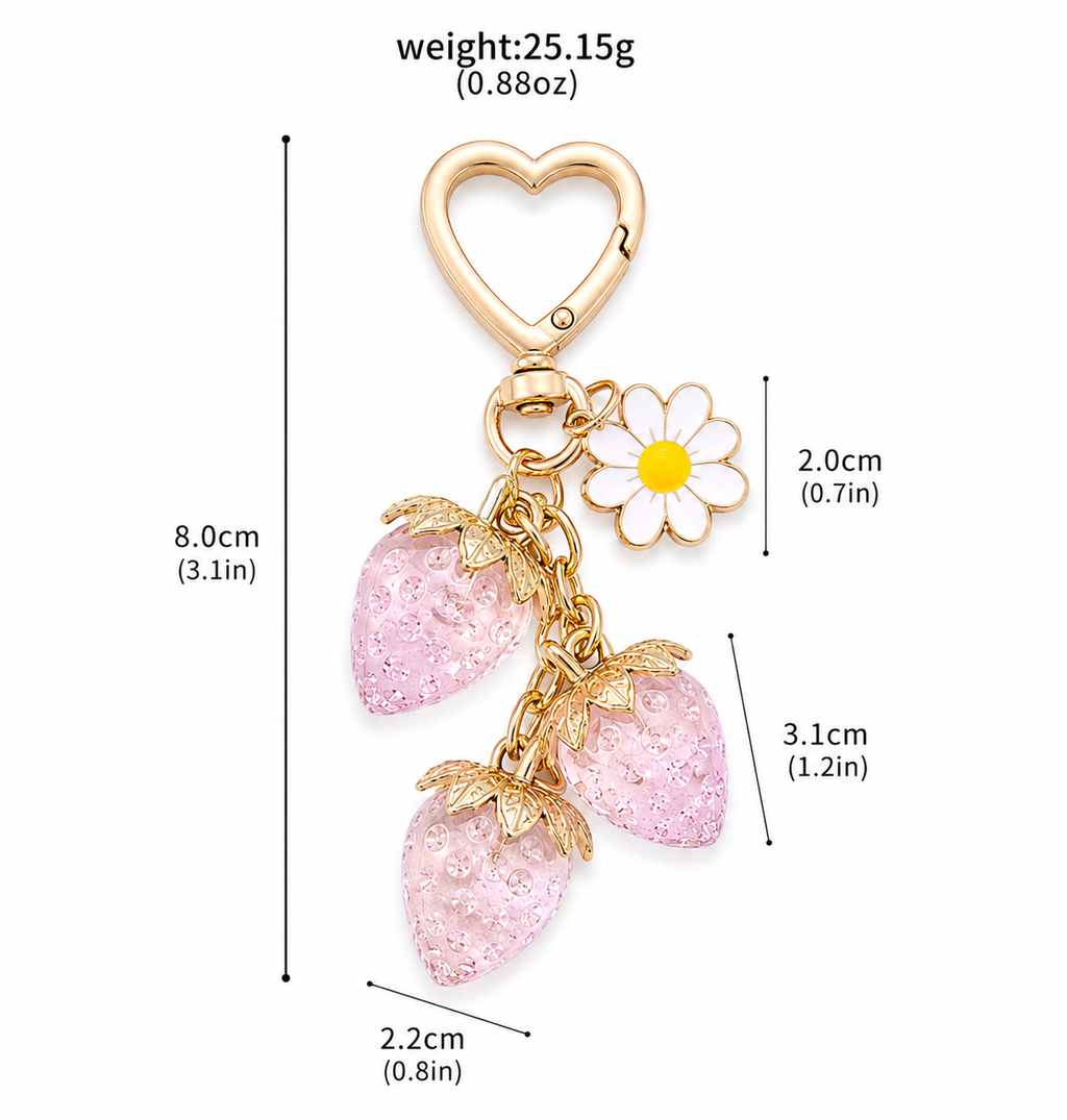 Strawberry Bling Charm