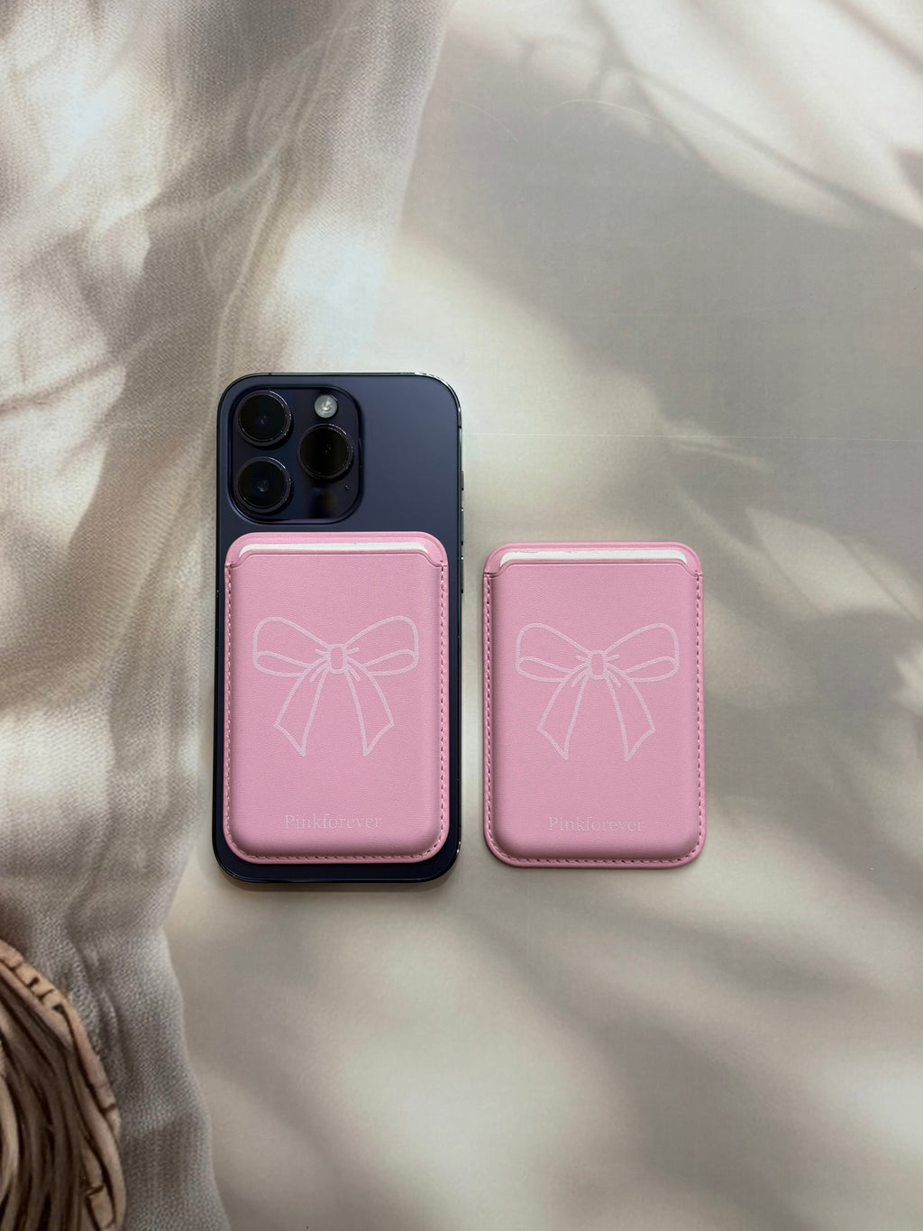 Pink Bow MagSafe Card
