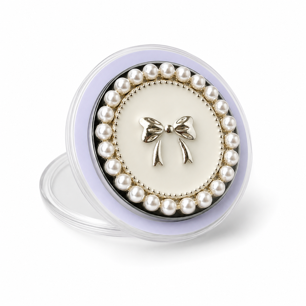 Bow & Pearl Phone Grip (Vanilla)