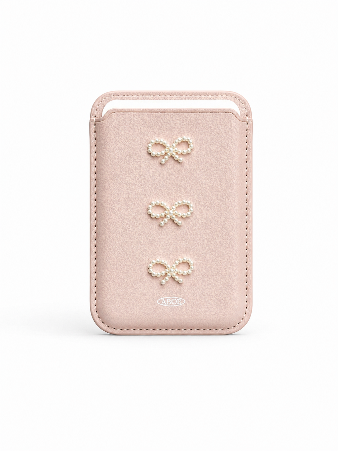 Triple Pearl Bow Card Holder