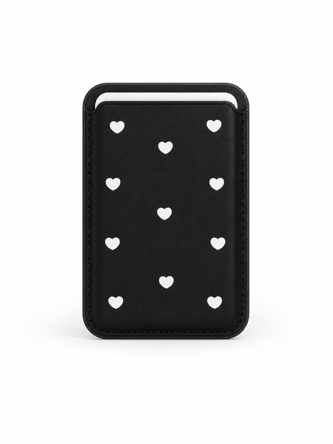 Black Heart MagSafe card holder
