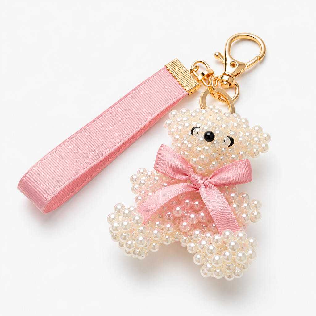 Pearl Teddy Charm