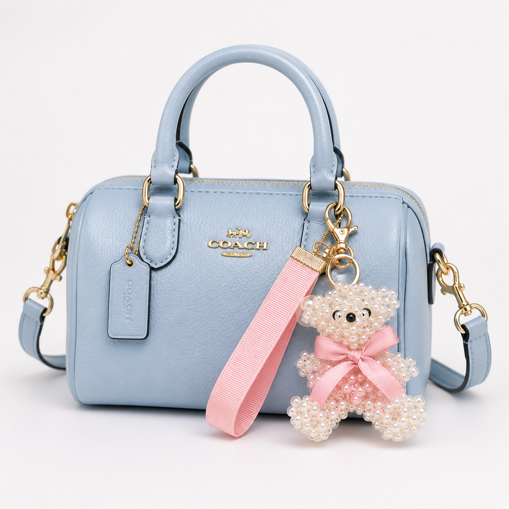 Pearl Teddy Charm