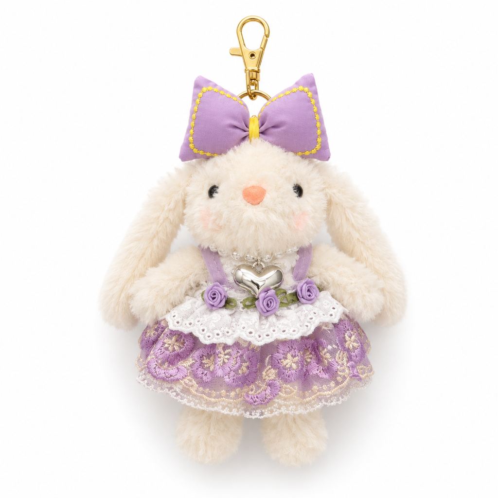 Lavender Bunny Bag Charm