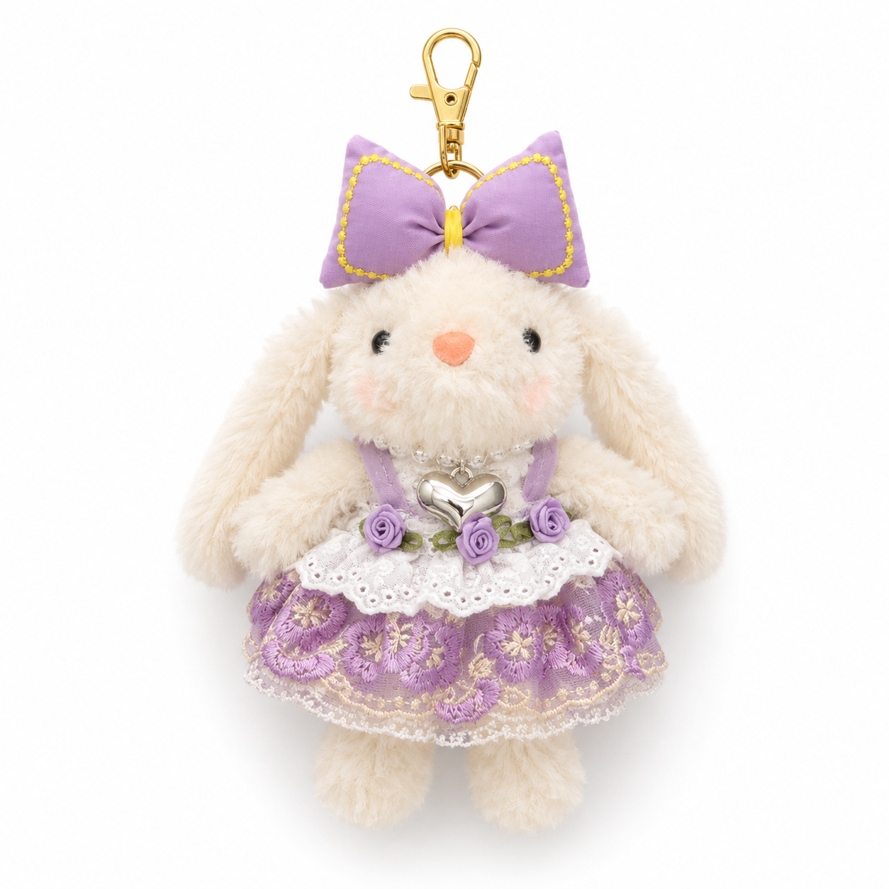 Lavender Bunny Bag Charm