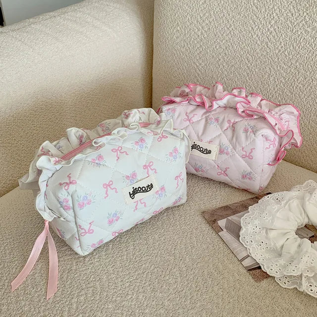 Ruffle Rose Pouch