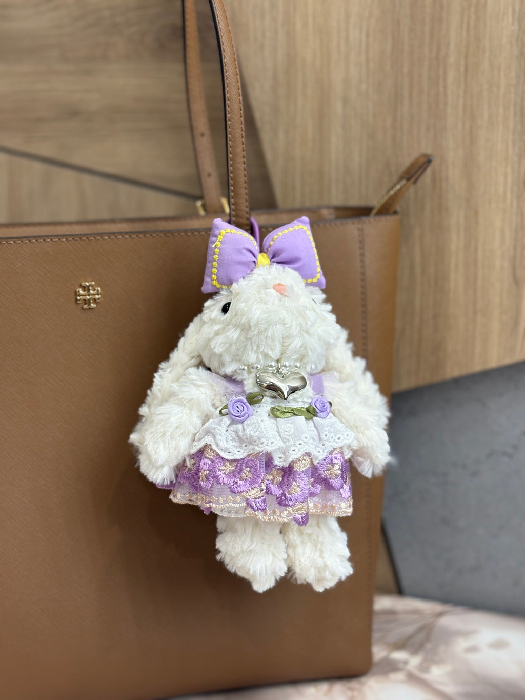 Lavender Bunny Bag Charm