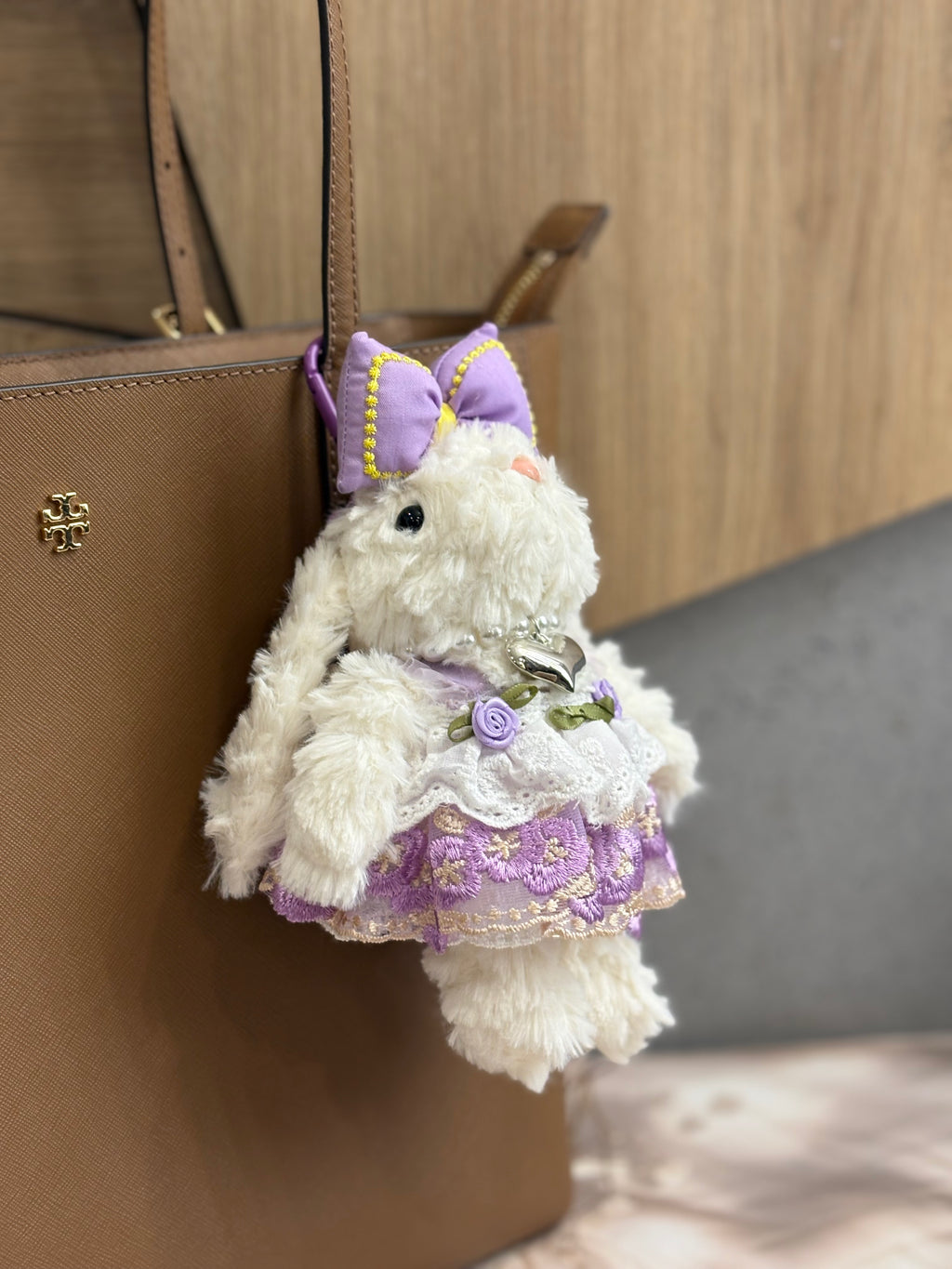 Lavender Bunny Bag Charm